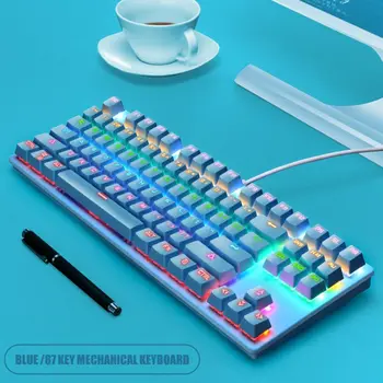 

K550 Green Shaft Mechanical Keypad 87 Keys Gaming Keyboard with Colorful Light Effect for Windows XP/7/8/10 Systems