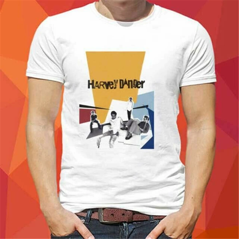 Футболка Harvey Danger белая хлопковая Новая мужская размер S до 3Xl уличная забавная
