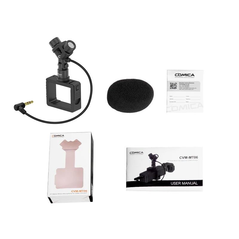 Горячая 3C-Comica CVM-MT06 Motion микрофон XY стерео двойной микрофон кардиоидный конденсаторный Экшн-камера видео микрофон для DJI Osmo Pocket(3,5 м