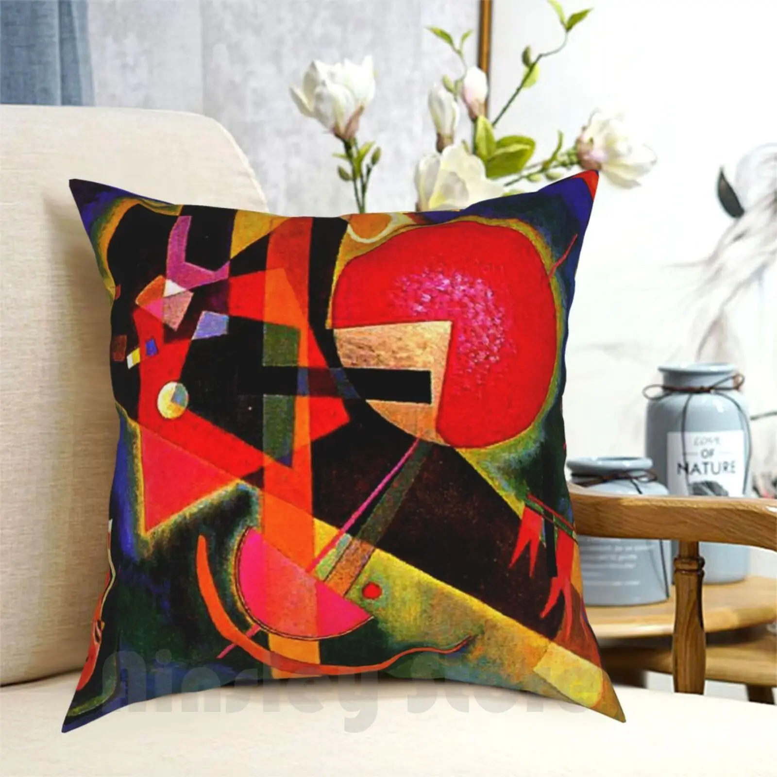 

Kandinsky-In Blue , Abstract Art Pillow Case Printed Home Soft Throw Pillow Wassily Kandinsky In Blue Abstract Art