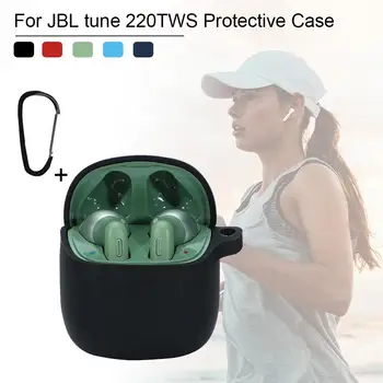 

Clamshell Opening Anti-shock Flexible Silicone Protective Case Full Cover For JBL Tune 220TWS Wireless Bluetooth Earphone