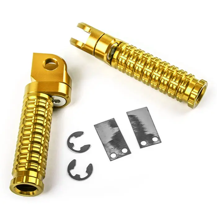 Artudatech передние опорные подножки с ЧПУ для KAWASAKI NINJA 250 R 300 400 R 650 1000 ZZR1400 аксессуары - Цвет: Gold