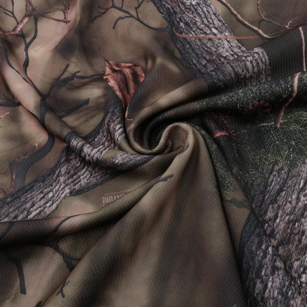 Bionic Tree Camo охотничьи рубашки с круглым вырезом футболки с коротким рукавом для спорта и повседневной носки