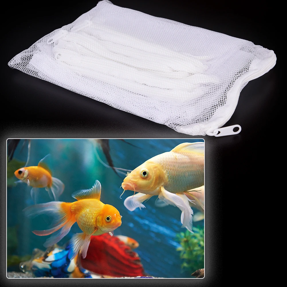 10pcs New Filter Media Bags 20 X 15CM Reusable Aquarium Fish Tank Pond Net Mesh Bag
