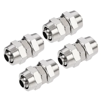 

uxcell 4pcs Compression Tube Fitting Nickel Plating for 10mm Pneumatic Hose Tube for Connecting Air Pipe Fuel Pipe Car Truck