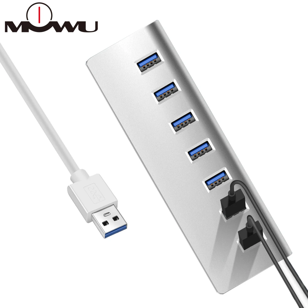 7 Алюминиевый порт USB 3,0 концентратор 5 Гбит/с высокоскоростной адаптер питания для ПК ноутбук Mac