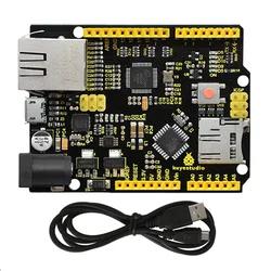 Keyestudio Placa de desarrollo ETHERNET W5500, para Arduino DIY Project (sin POE) CE/ FCC