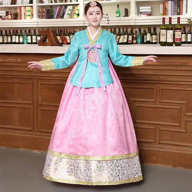 Корейский ханбок одежда для косплея традиционное женское платье костюм для танцев с длинным рукавом бальное платье сценические наряды - Цвет: style 18