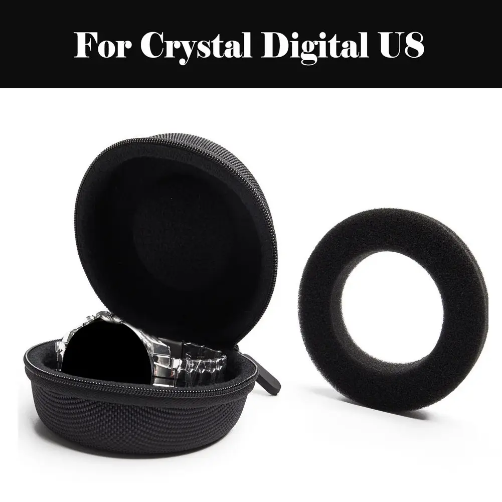 

Pocket Storage Case Pouch Bag Mini Box Hard Protective Bag Pouch Cover Zipper SmartWatch Box For Crystal Digital U8