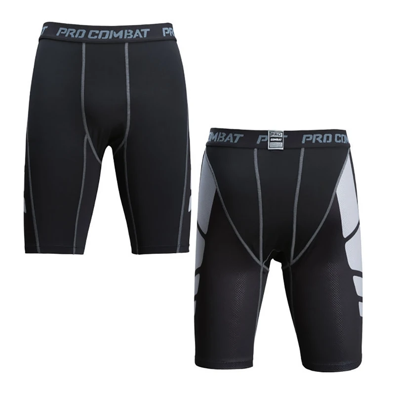 Новые мужские шорты для бега компрессионные дышащие тренировочные шорты для фитнеса облегающие шорты для спортзала