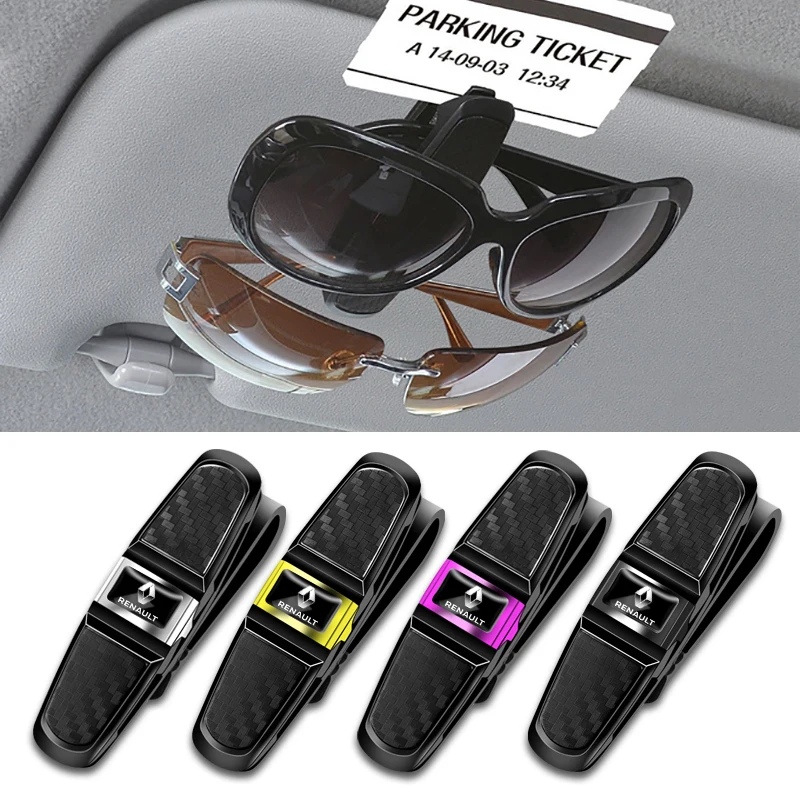 occhiali da sole per auto occhiali da vista montare clip per visiera parasole supporto per biglietto da visita Clip porta occhiali auto