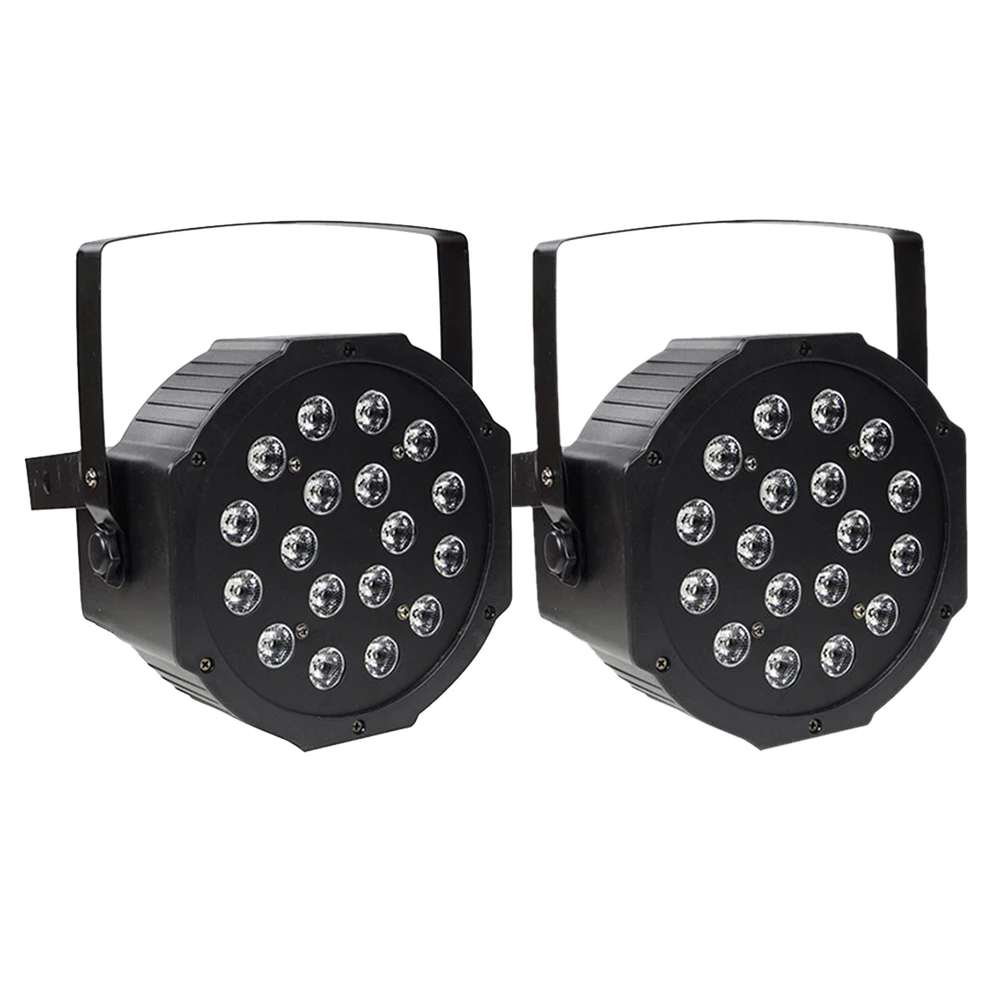 

LED Stage Light Lamp RGB PAR Lights 18pcs LEDs 18W Sound-activated Auto DMX512 Disco Light for DJ Party Wedding Club Pub KTV