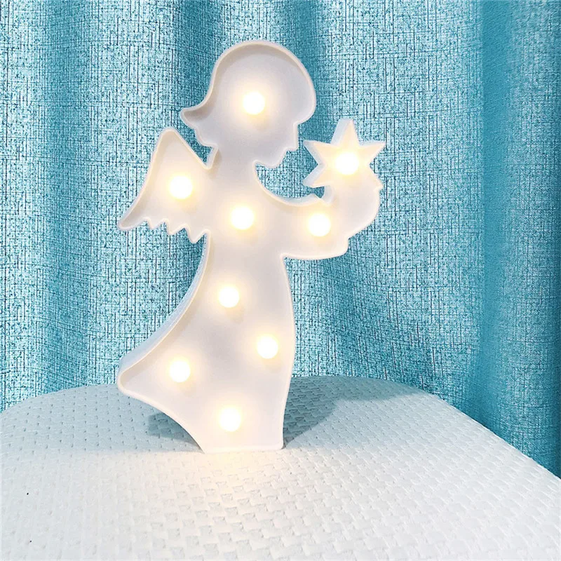 Creative Angel Fairy LED Night Light Lamp Battery Powered Lights Home Decor lampka nocna #4S03 (3)
