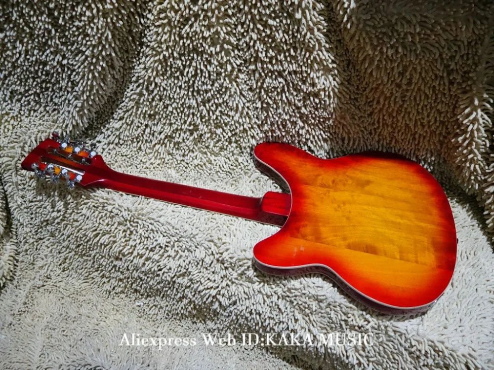 Cherry Burst 3 звукоснимателя электрогитара 12 струн гитара