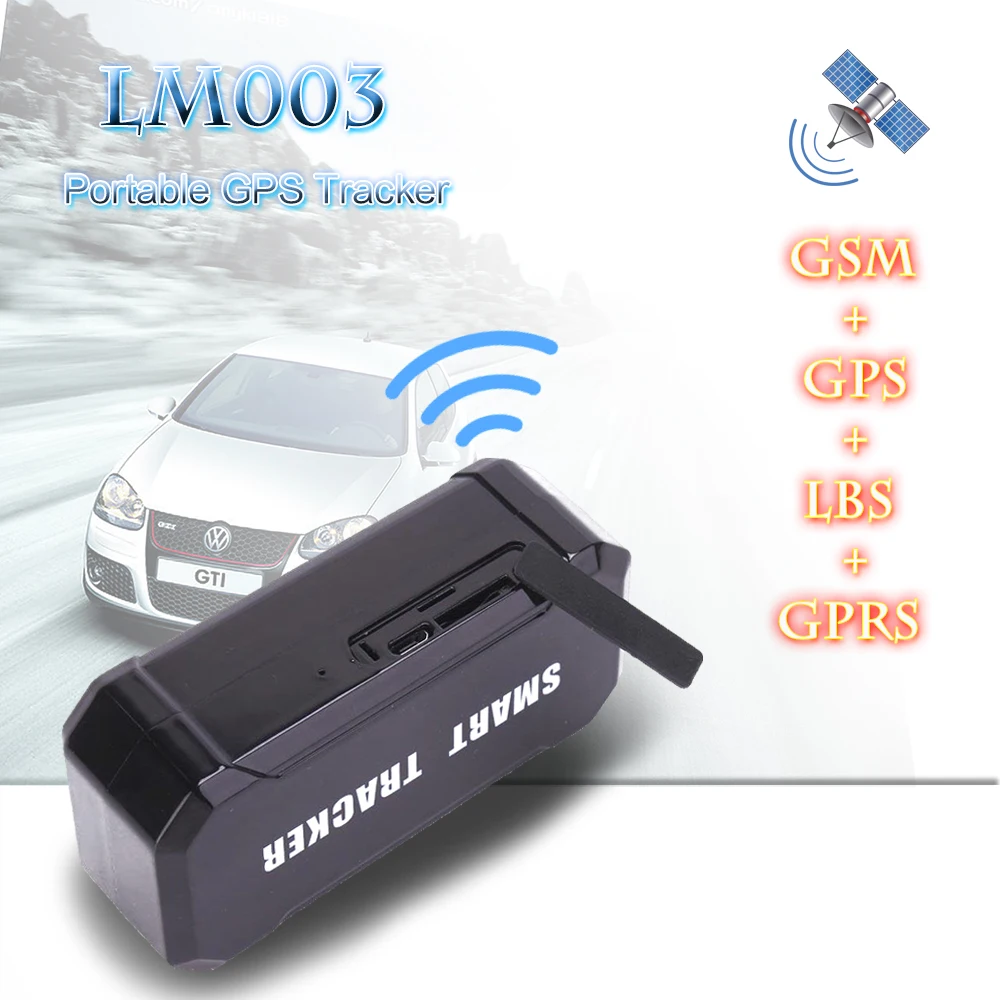 LM003 высокое качество в реальном времени отслеживающее устройство gps трекер с сильным магнитом для транспортного средства 10000 мАч батарея низкая мощность сигнализации FreeWeb