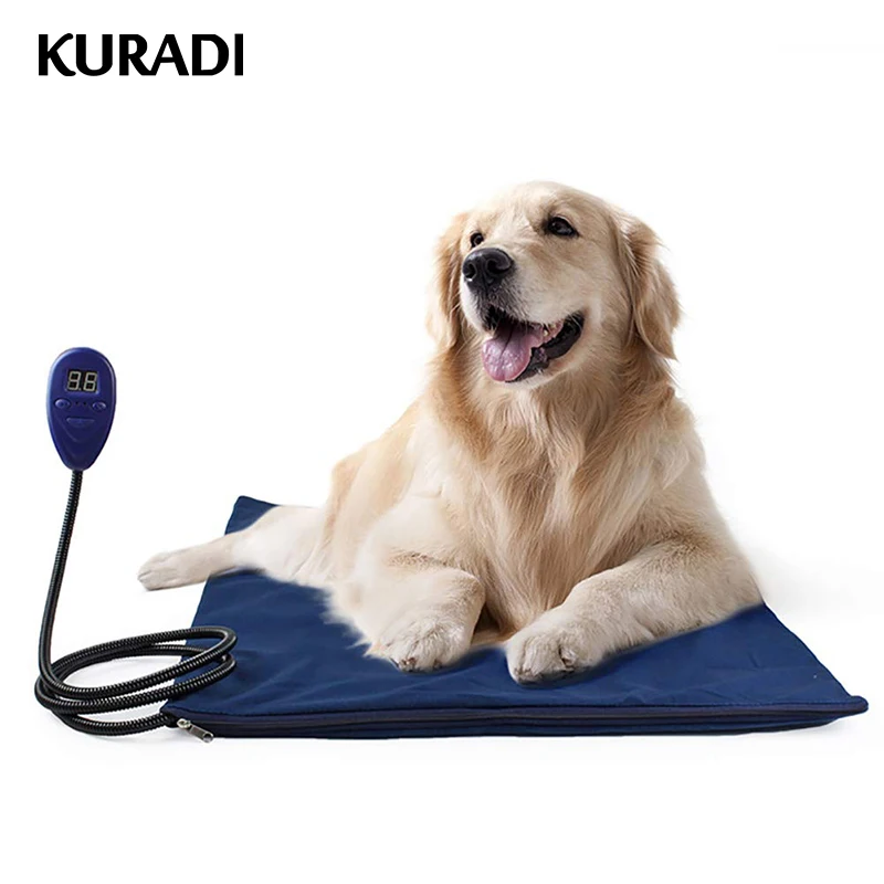 

Waterproof Pet Heating Pad Electric Warmer Thermal Heated Mat for Dogs Cats Chew Resistant Cord with Two Covers Indoor Use 12V