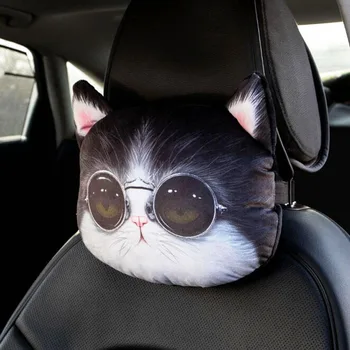 

Creative Cartoon Cute Cat Dags Auto Car Seat Head Neck Rest Cushion Headrest Pillow Plush Pad Car Safety Pillow Car Accessories