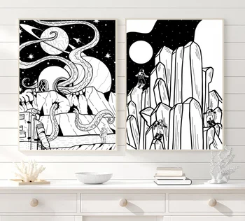 

Space abstract Poster Canvas Art Print Wall Pictures for Living Room No Frame