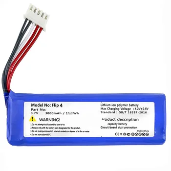 

3000mAh 3.7v battery for Cameron Sino Battery GSP872693 01 for JBL Flip 4, Flip 4 Special Edition