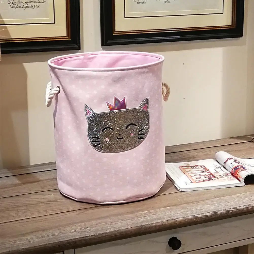 Мультяшные складные корзины для хранения одежды, сетчатая корзина для стирки грязной одежды, переносная корзина для мелочей, органайзер, контейнер для игрушек