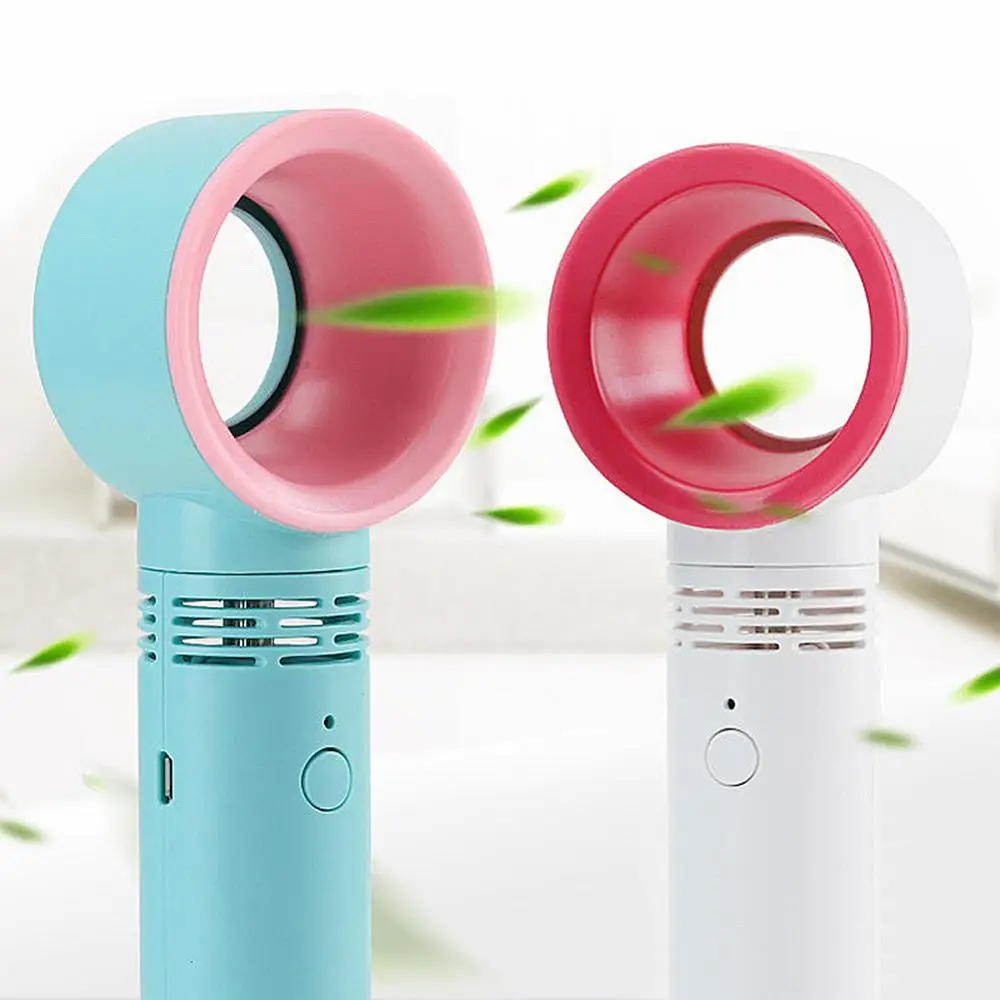 Electric Bladeless Fan Portable Cordless Usb Charging Mini Handheld Fan Handheld Mini Cooler No Leaf Handy Fan