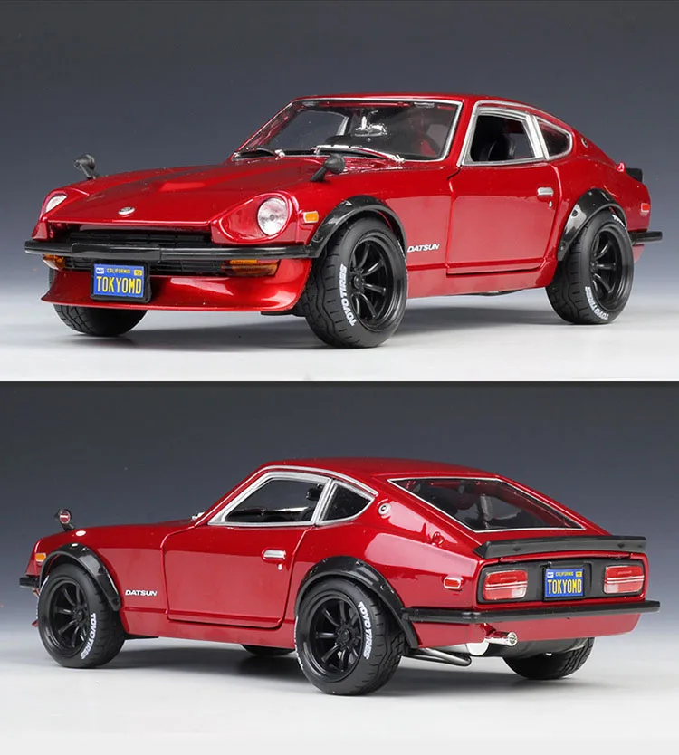 Maisto литая под давлением модель автомобиля спортивный автомобиль 1971 DATSUN 240Z 1:18 металлический сплав Высокая симуляция машины с базой Игрушки для мальчиков подарки для мальчиков