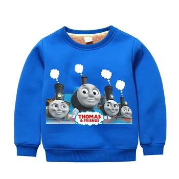 

Thomas and friends children's winter men cotton-padded clothes thickened plus velvet sweater warm round neck children's clothes