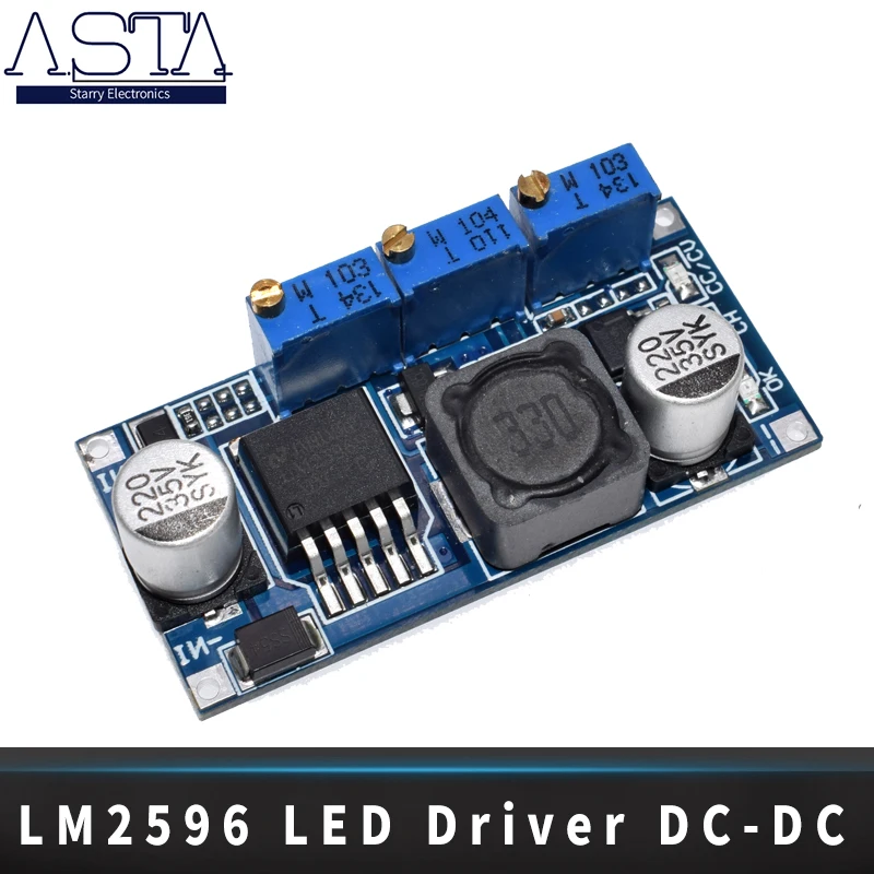 

10pcs LM2596 LED Driver DC-DC Step-down Adjustable CC/CV Power Supply Module