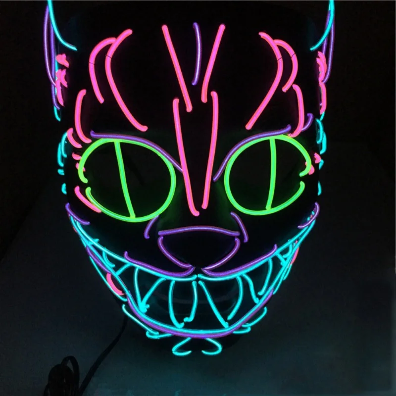 

Halloween Mask LED Light Up Party Masks The Purge Luminous Year Great Scary Masks Festival Cosplay Costume Supplies Glow In Dark