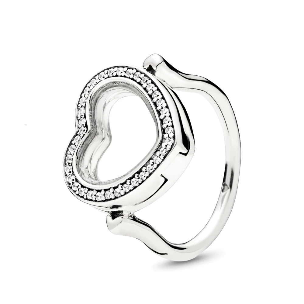 

High Quality 100% Silver earrings 925 New Type of Hot Selling created Originally 1:1 Floating Love Fine Jewel Box Ring