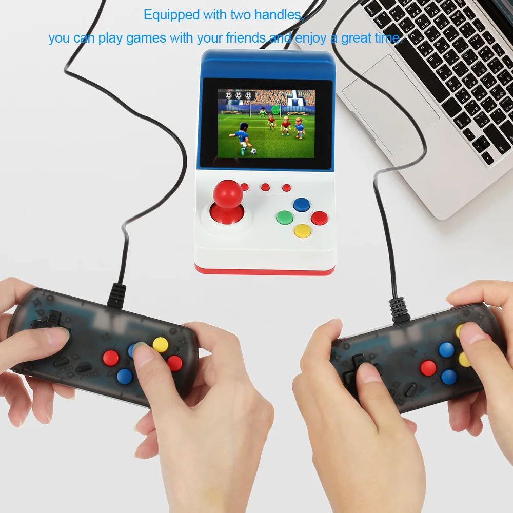 Ретро миниатюрная аркадная игровая консоль портативная ручная игровая машина 3 "экран Двойные Проводные джойстики геймпады 360 игры для