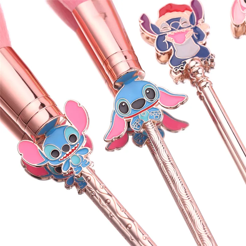 Disney Pinceaux Maquillages Stitch - Set Pinceaux Maquillage Yeux et Blush  Coffret Cadeau Femme Fille Ado Lilo et Stitch (Rose)