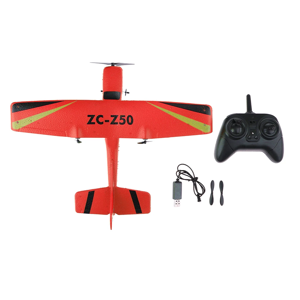 2.4G 2CH RC Remote Control Plane Airplane Glider Outdoor Flying Toy Z50 EPP