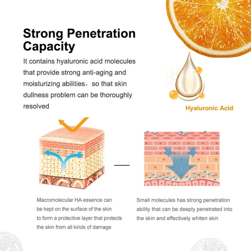100% Pure Vitamin C + Hyaluronic Acid Smoothing Face Serum Anti-wrinkle Vc Face Whitening Essential Oil 100% Pure Vitamin C + Hyaluronic Acid Smoothing Face Serum Anti-wrinkle Vc Face Whitening Essential Oil