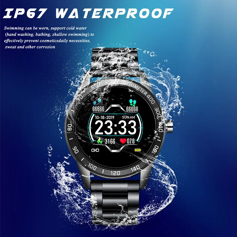Günstig LIGE Sport Smart Uhr Männer Fitness Tracker IP67 Wasserdicht Herz Rate Blutdruck Schrittzähler Für Android ios Smart Uhr + box