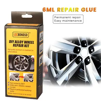 

DIY Alloy Wheel Repair Adhesive Kit 5 Minutes General Purpose Silver Paint Fix Tool For Car Auto Rim Dent Scratch Care Accessory