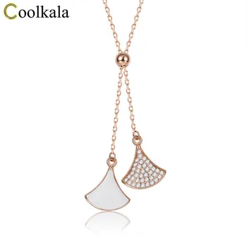 

Coolkala New sterling silver necklace Internet celebrity same style small skirt pendant choker jewelry