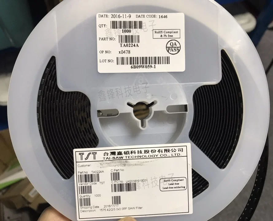 

TA942GG 942.5MHz TA TA0363A 1842.5MHz XH TA0836A 1237MHz AZ TA0175A 1960MHz AL TA1621A WC 1579.5MHz SMD 3.0x3.0mm SAW Filter