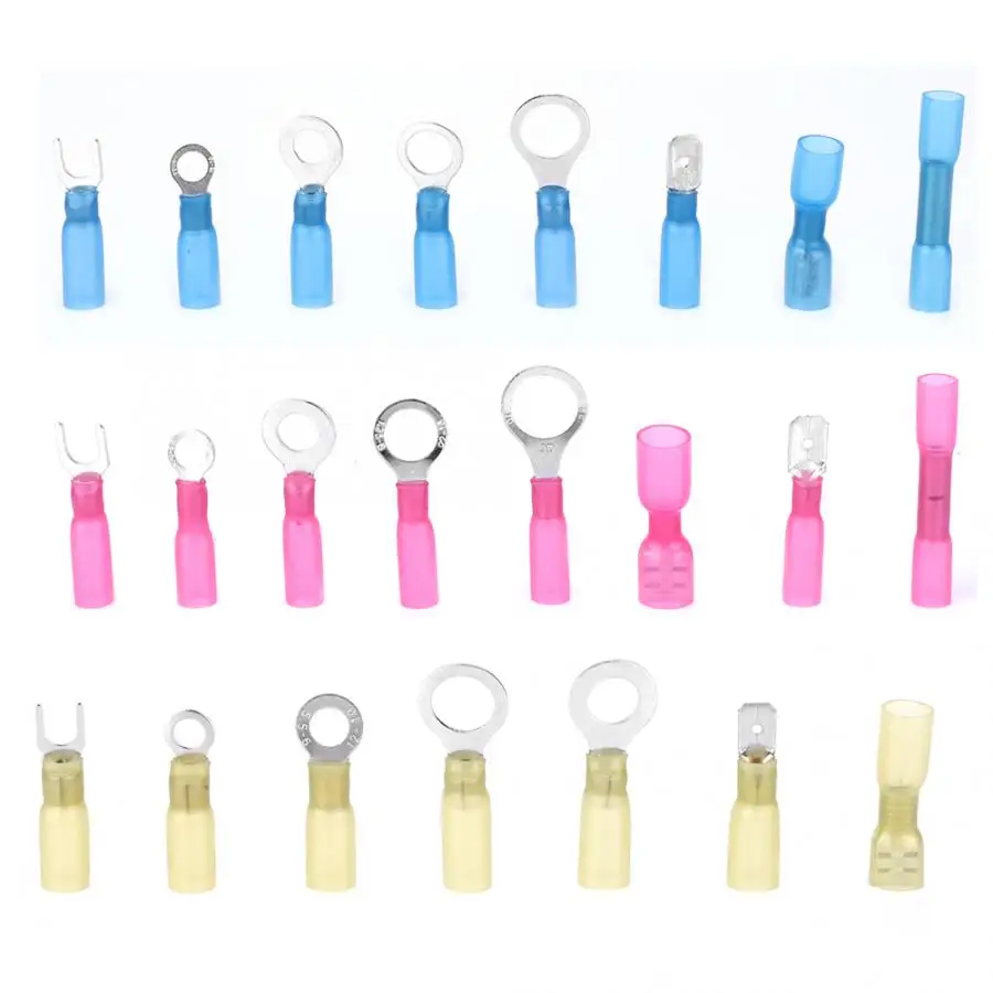 

Heat Shrinking Tube 250 Pcs Shrink Electric Wire Connection Terminal Kit Wire Heat Shrinking Connectors for AC/DC