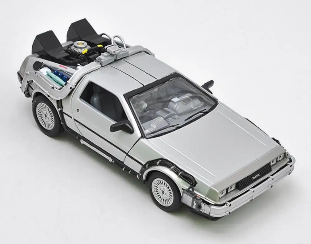 Welly 1/24 1:24 Назад в будущее 2 II DMC-12 машина времени литая под давлением модель игрушки для детей мальчиков и девочек - Цвет: Back To The Future I