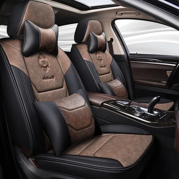 

Full Coverage Eco-leather auto seats covers PU Leather Car Seat Covers for hyundai creta ix25 elantra i30 i40 ix35 kona santa fe