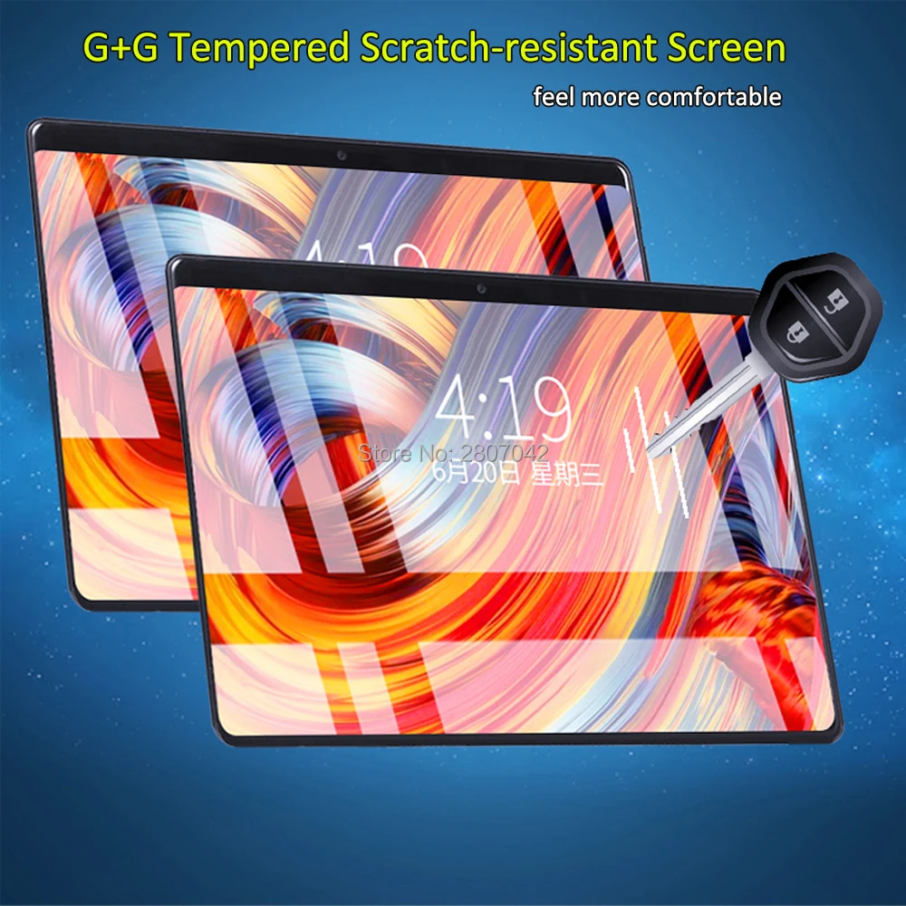  2020 Google play store 10.1 inch Tablet with keyboard 4G LTE android 9.0 Tablet kids gift Metal Bod