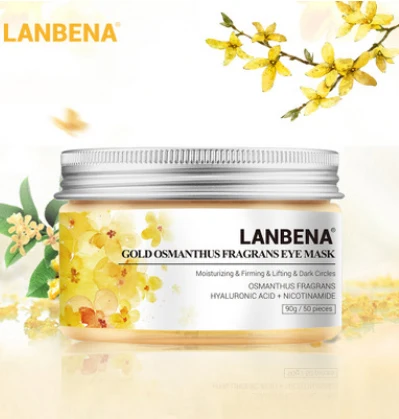 Golden osmanthus LANBENA ретинол, маска для глаз, патчи для глаз, сыворотка, уменьшает темные круги, мешки, линии вокруг глаз, восстанавливает, питает, укрепляет, уход за кожей - Цвет: Golden osmanthus