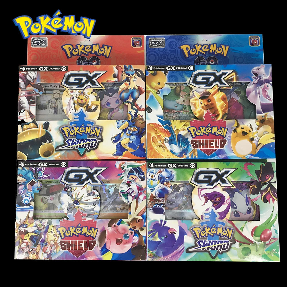 Pokemon GO карты GX 3D флэш-карты меч и щит солнце и луна скорбанни Grookey коллекционный Рождественский подарок Детская игрушка игровая Карта