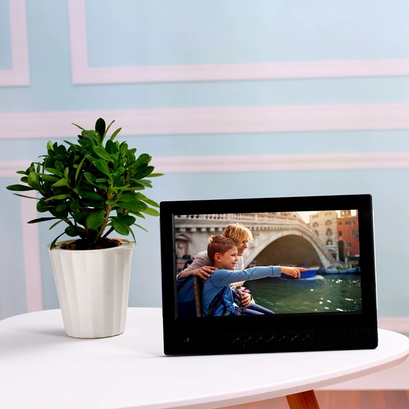 FULL-10.1 Inch Human Sense Digital Photo Frame 1024x600 Digitale Picture Music Video for Gift