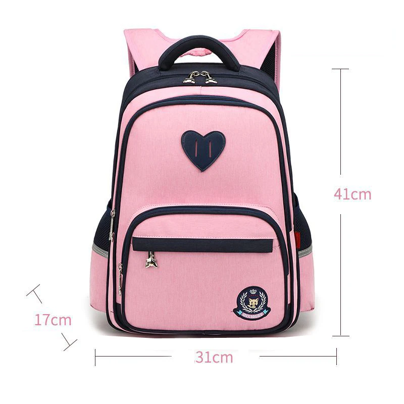 Pink - Large Новые детские школьные сумки для подростков мальчиков и девочек, Большой Вместительный Школьный рюкзак, водонепроницаемая сумка, Детская сумка для книг Mochila - Цвет: Pink - Large