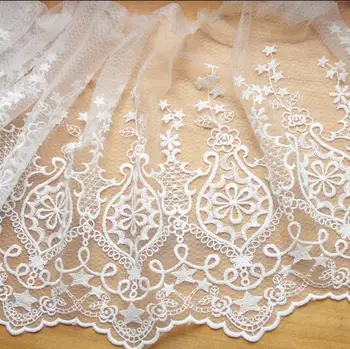 

3Yards/lot Width 30cm Luxury Court Style Embroidered Crochet Lace Handmade Wedding Dress Costume Patchwork Accessories W560