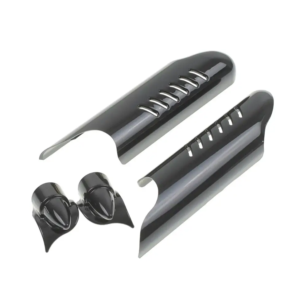 Мотоциклетная черная вилка Нижняя нога щиток дефлекторов Крышка для Harley Touring Street