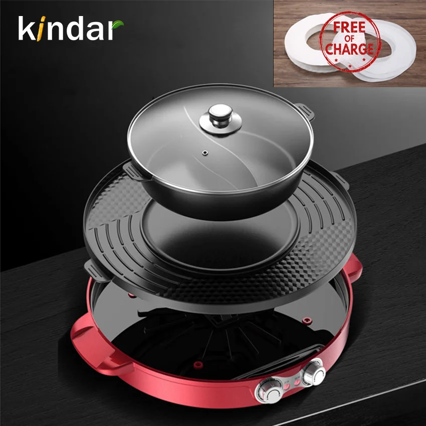 Bbq Grill Hot pot barbecue pot roast home nonstick electric grill