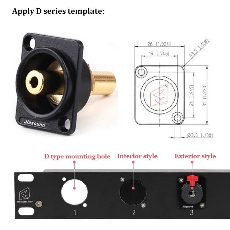 Позолоченный разъем для наушников 3 5 мм Мама мама двойной 86 панелей D карты
